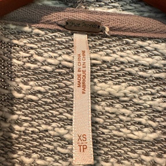 Free People Gray In The Loop Open Front Waterfall Cardigan - Picture 2 of 6